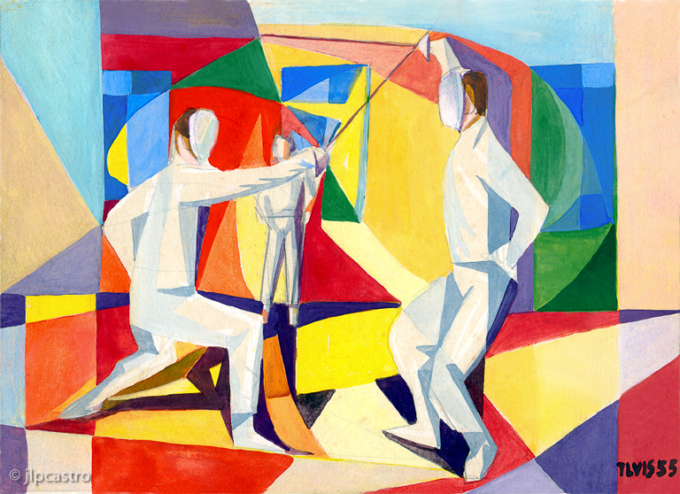 esgrima na escola do exército, 55