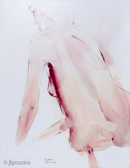 mulher, tronco, costas, 73